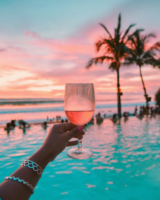 Wine Toast to a Summer Getaway